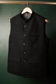 Jet Black nehru jacket