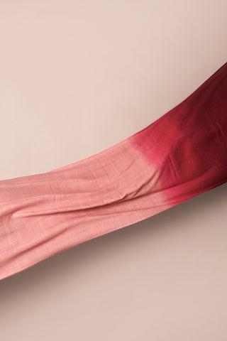 Cherry red ombre khadi stole