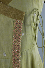 Embroidered cotton angrakha with matching bottom