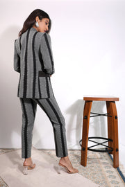 Tailored mid-rise striped balkam trouser