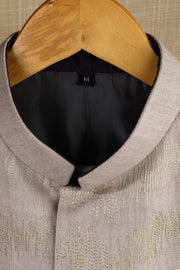 Ombre embroidered (khadi) nehru jacket