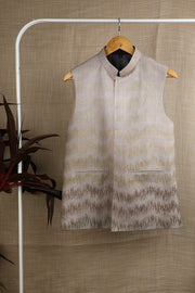 Ombre embroidered (khadi) nehru jacket