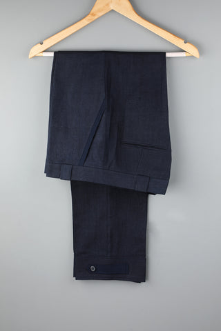 Royal blue regular fit (khadi) trouser