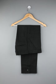 Black regular fit (khadi) trouser