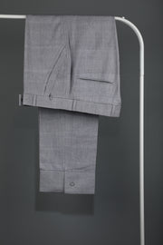 Cool grey regular fit (khadi) trouser
