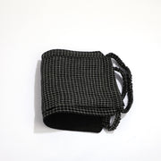 Black checked 3 layered handloom cotton mask