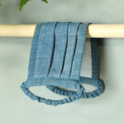 True blue 3 layered handloom cotton mask
