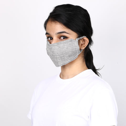 100 % handloom cotton ikat mask - Set of 2 assorted masks