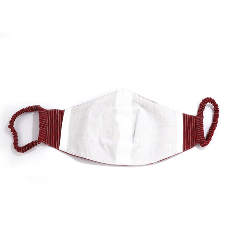 Carmine 3 layered handloom cotton mask