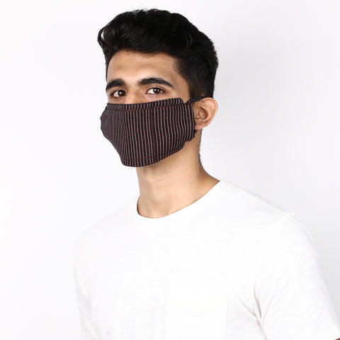 100 % handloom cotton mask - Set of 2 assorted masks