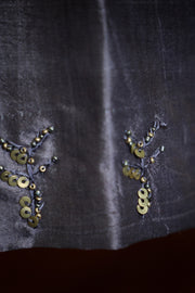 Handwoven silk kurta with palazzo pants and organza dupatta