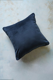 Pleated olive green cushion cover with suede back