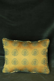 Hand Embroidered Kalamkari Sunehri Cushion Cover