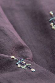 Embroidered (Khadi) Lavender Grey Short Kurta