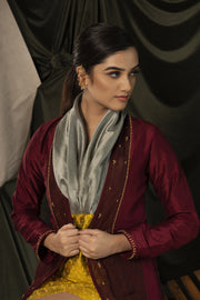 Embroidered panelled jacket
